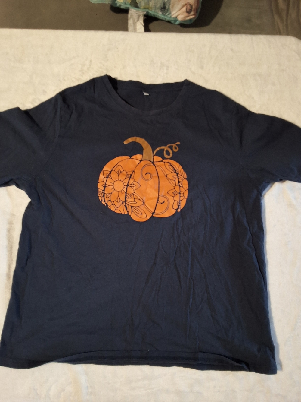 Navy Graphic Pumpkin Tee